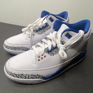 Jordan 3 Retro Washington Wizards size 6.5 ct8532-148 White True Blue Cement
